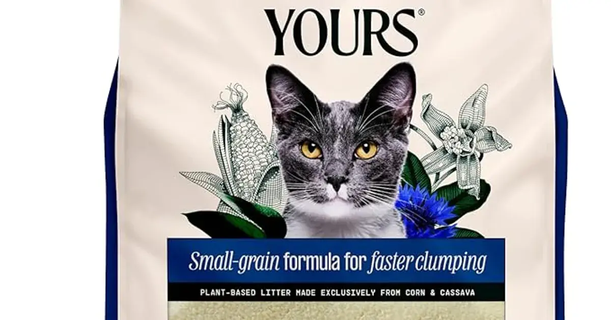 Sustainably Yours natural corn and cassava litter bag on a plain background, on the cost page