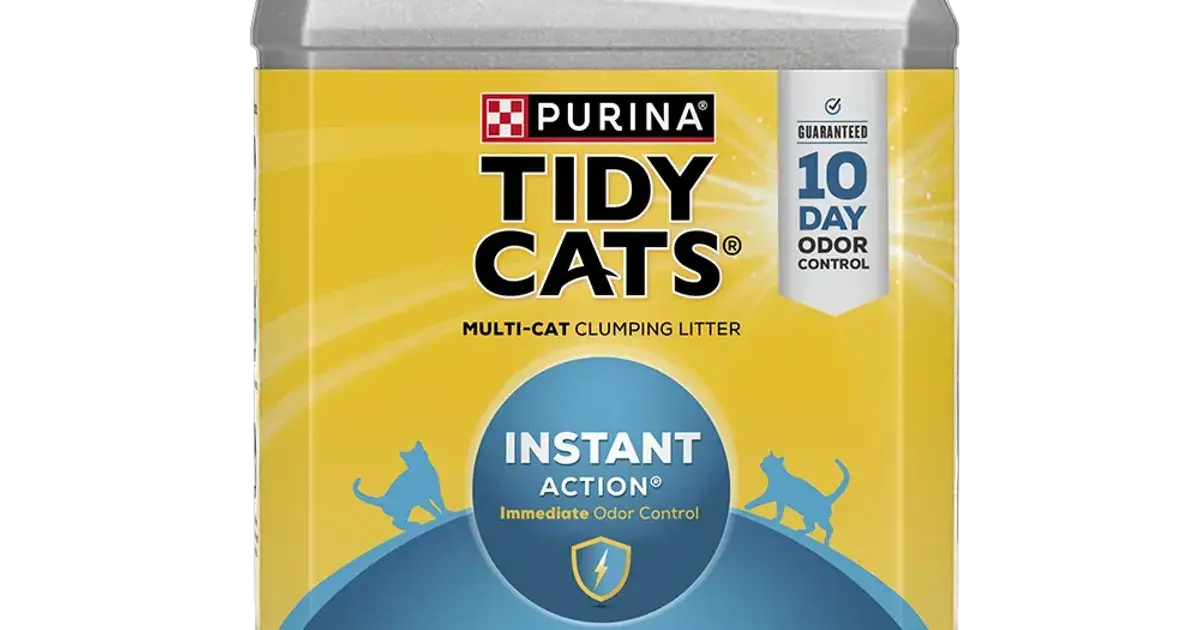 Purina Tidy Cats clumping clay litter bag shown for a multi-cat household cost table