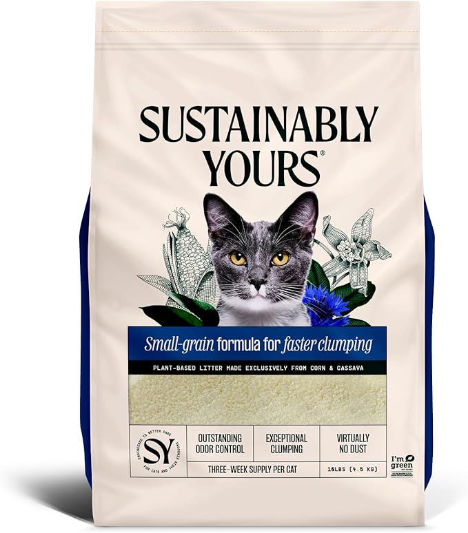Sustainably Yours Natural (Corn + Cassava) cat litter product photo